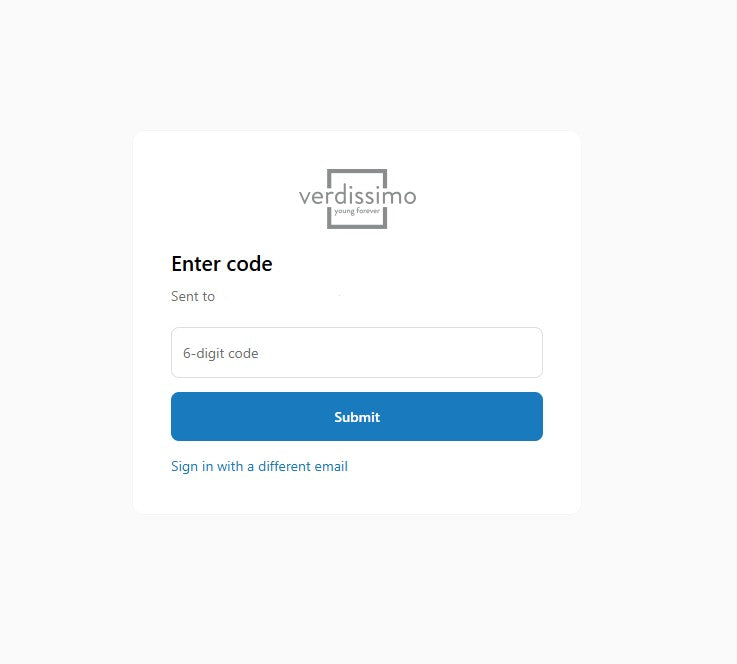 You will receive a code in your email